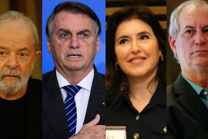Ipec para presidente: Lula tem 46%; Bolsonaro 31%; Ciro 7%; e Tebet 4%
