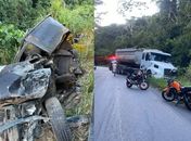 Dois morrem em grave acidente entre carro e caminhão em Rio Largo