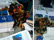 Material apreendido com a quadrilha