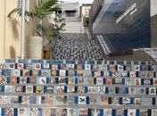 Escadaria do Antigo Colégio Guido, após conclusão do projeto sob a curadoria de Marta Arruda.