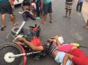 Três pessoas ficam feridas após colisão entre duas motocicletas na AL220