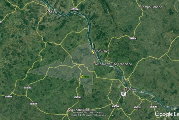 Tremor de terra de magnitude 2.7 é sentido no Sergipe