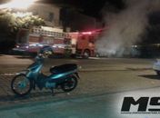 Carro apreendido é incendiado em frente da delegacia de polícia de São José da Tapera