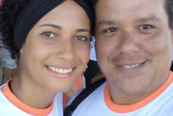 Priscila com o esposo, Tony Medeiros