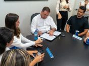 Prefeito Luciano Barbosa assina ordem de serviço para obras de drenagem e pavimentação entre o Povoado Canaã e a Tabela