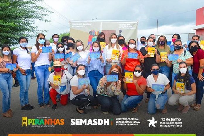 Prefeitura de Piranhas realiza ação alusiva ao Dia Mundial de Combate ao Trabalho Infantil



