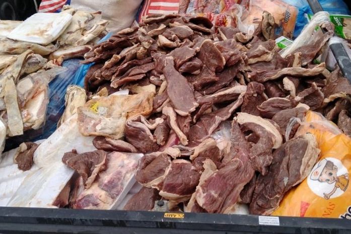 Carnes estragadas apreendidas pela Vigilância Sanitária de Maceió