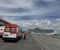 Turista passa mal a bordo de navio de cruzeiro e é socorrido pelo Samu no Porto de Maceió