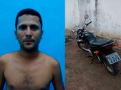 Ednaldo Sebastião dos Santos foi preso com uma moto roubada 
