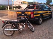 Motocicleta recuperada pela PRF