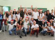 Teófilo é recepcionado por estudantes em visita à obra da Escola Tibúrcio Valeriano