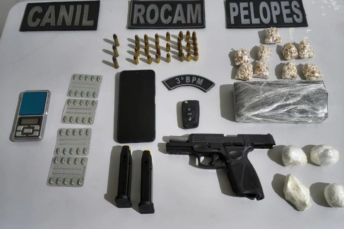 Munições, arma e drogas: homem é preso e irmãos são detidos após ações da PM em Arapiraca