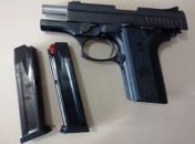 Pistola usada no assalto a ônibus