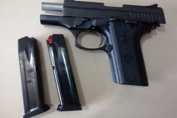 Pistola usada no assalto a ônibus