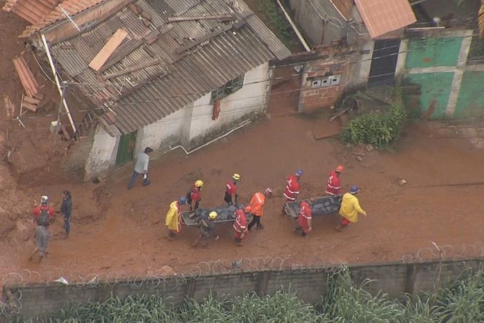 Sobe para 37 o número de mortos em MG devido às chuvas, segundo a Defesa Civil