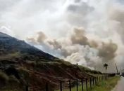 Incêndio em vegetação prejudicou visibilidade de motoristas