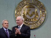 Michel Temer na cerimônia de abertura da sessão plenária da Federação das Associações Comerciais do Estado de São Paulo.