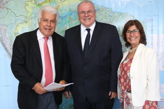 Thomaz Nonô, Adeilson Loureiro e Sônia Moura em Brasília.