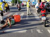 Motociclista fica ferido durante acidente de trânsito no Benedito Bentes