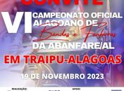 Campeonato Alagoano de Bandas e Fanfarras acontece dia 19 de novembro em Traipu