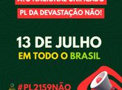 Alagoas realiza Ato Unificado contra o PL da Devastação na Orla da Ponta Verde