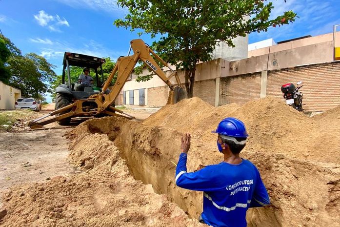 Litoral Norte: Ipioca recebe obras de esgotamento sanitário