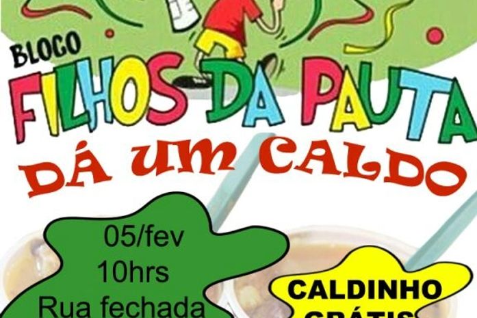 Bloco Filhos da Pauta dá um Caldo é domingo na Orla