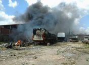 Maçarico provoca incêndio em ônibus