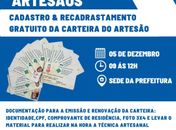 Secretaria de Desenvolvimento e Finanças realiza cadastro da Carteira do Artesão em Roteiro