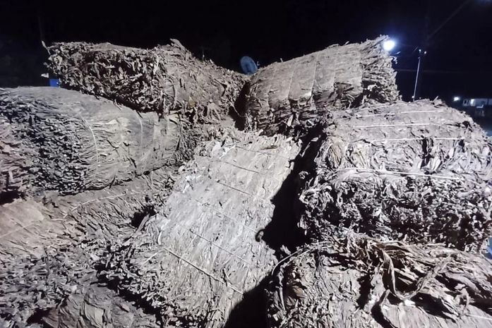 Cerca de 27 toneladas de tabaco in natura sem nota fiscal são apreendidas no interior