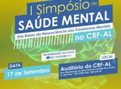 Setembro amarelo: CRF/AL realiza simpósio dedicado a saúde mental