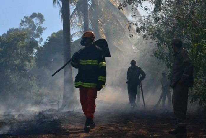 Bombeiros militares em ação