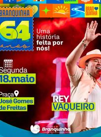 Prefeitura de Branquinha anuncia atração artística do aniversário de emancipação política em Maio