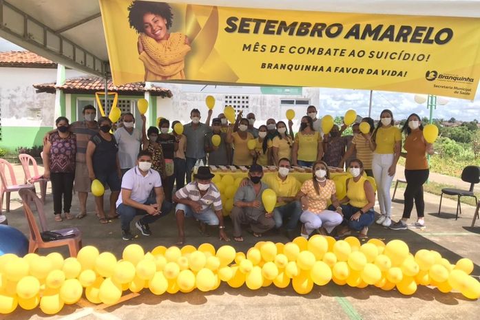 Branquinha a favor da vida: Saúde municipal realiza ação em alusão ao setembro amarelo