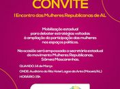 1º Encontro das Mulheres Republicanas de AL será realizado neste sábado (14) em Maceió