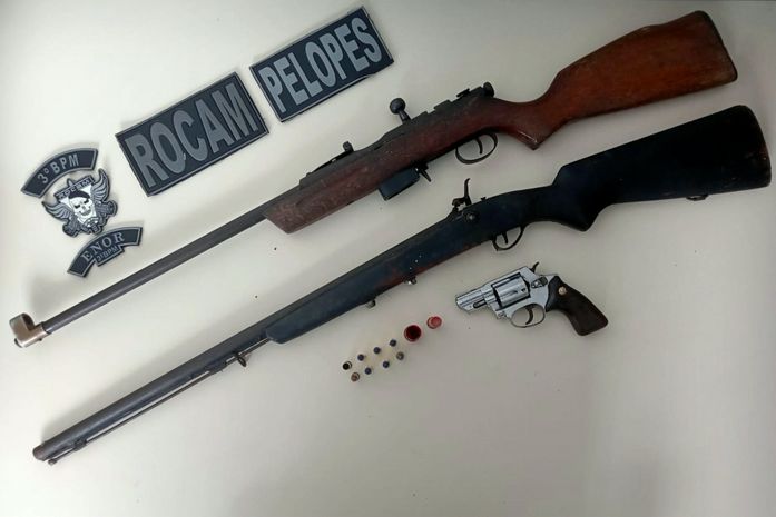 Polícia Militar prende autor de tentativa de homicídio e apreende três armas de fogo