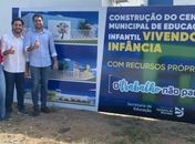 Prefeito de Santana do Mundaú assina ordem de serviço para construção - com recursos próprios, de Centro de Educação Infantil
