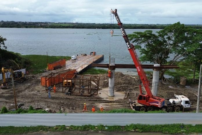 DNIT avança nas obras da ponte que ligará os municípios de Penedo (AL) e Neópolis (SE)
