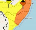 Inmet emite alertas para chuvas intensas em Alagoas; 84 municípios estão sob risco