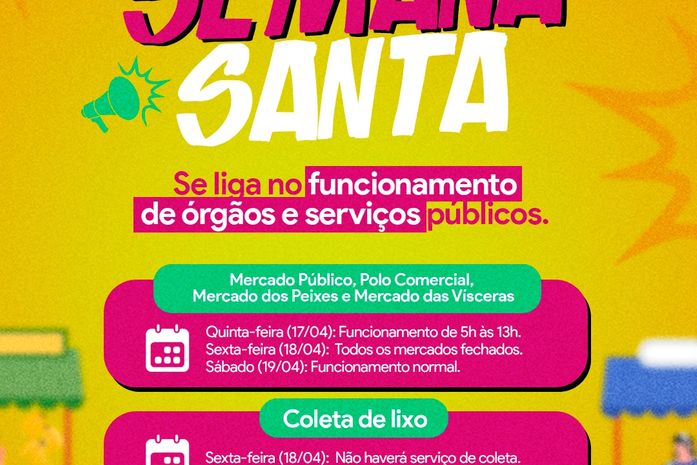 Confira como será o funcionamento da feira livre, mercado público e coleta de lixo durante o feriadão em Delmiro Gouveia