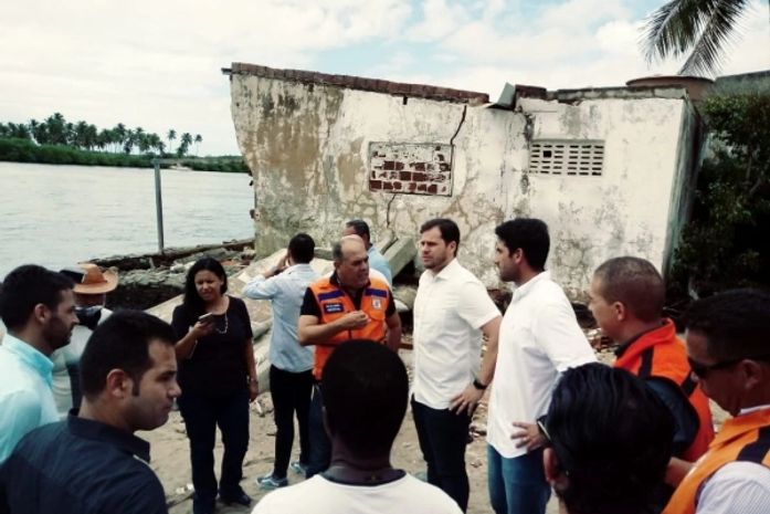 Tenente coronel Moisés Melo e o prefeito de Marechal, Cláudio Filho,