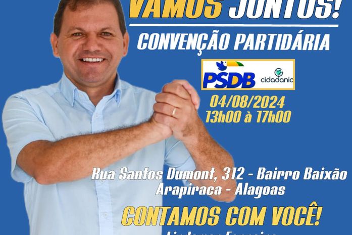 Diretório do PSDB/Cidadania anuncia Convenção para o dia 04/08