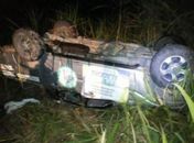 Militar perde controle de veículo e viatura capota em Marechal Deodoro