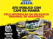 Sindpol fará ato público com café da manhã pela interdição da Delegacia Regional de Arapiraca nesta quinta (17)