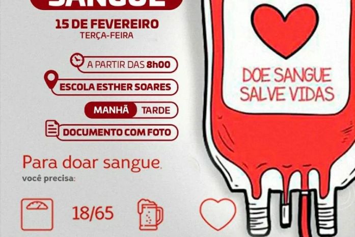 Secretaria de Saúde de São Miguel dos Campos, em parceria com Hemoal, realizará campanha para Doação de Sangue