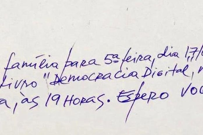 Senador Renan Calheiros nos convida para o lançamento do seu Democracia Digital.