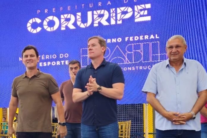Com ministro do Esporte André Fufuca, Marx Beltrão destaca obras entregues e novos avanços que chegarão a Coruripe