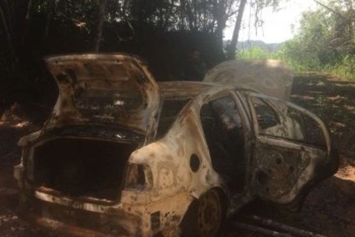 Grupamento Aéreo encontra veículo carbonizado durante patrulhamento em Pilar