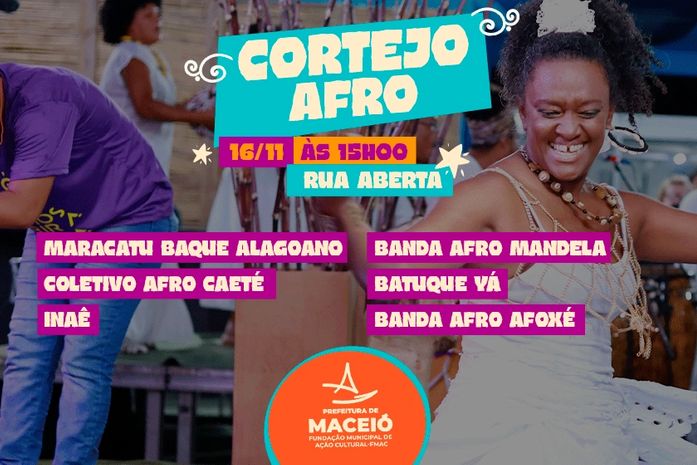 Cortejo Afro movimenta Rua Aberta e celebra força das tradições culturais neste domingo (16)