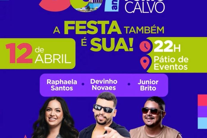 Porto Calvo divulga programação da festa de aniversário de 387 anos